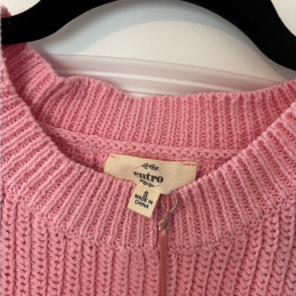 NWT Entro Pink and White Striped Dress - Picture 5 of 7